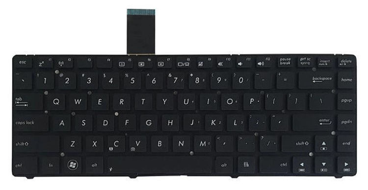 تصویر  کیبورد لپ تاپ ایسوس Asus K45 اینتر کوچک بدون فریم
