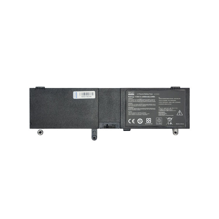 باتری لپتاپ ایسوس Battery Asus N550 Linus- نمای پشت باتری