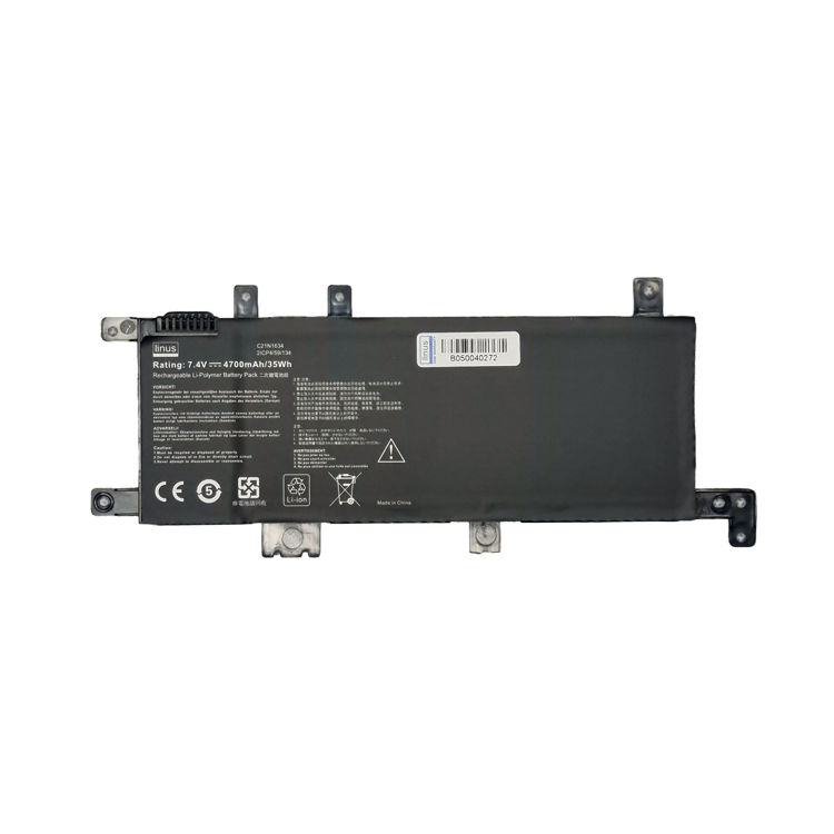 باتری لپتاپ ایسوس Battery Asus R542 X542 C21N1634 Linus- نمای پشت باتری
