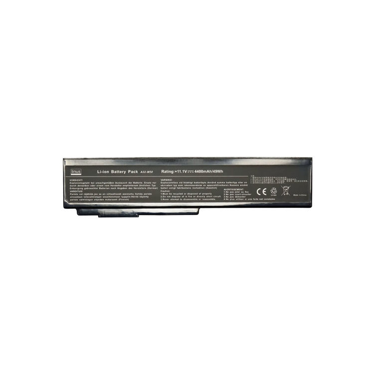 باتری لپتاپ ایسوس Battery Asus M50  N61 Linus- نمای پشت باتری