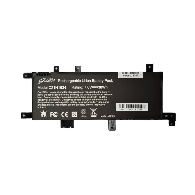 باتری لپتاپ ایسوس Battery Asus R542 X542 C21N1634 Gimo Plus- نمای پشت باتری