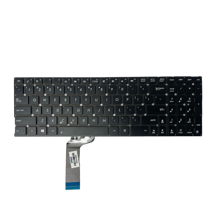 کیبورد لپ تاپ ایسوس K556 مشکی اینتر کوچک بدون فریم - روبرو